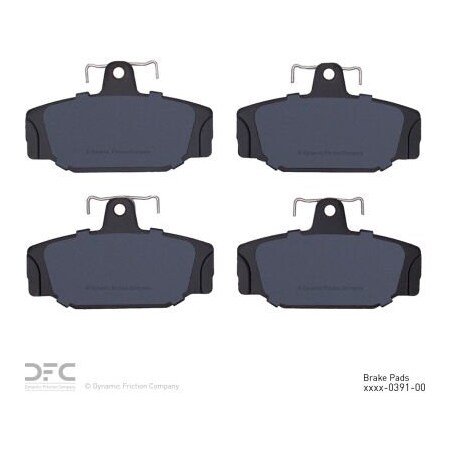 Dynamic Friction Co DFC 3000 Semi-Metallic Brake Pads - 1311-0391-00